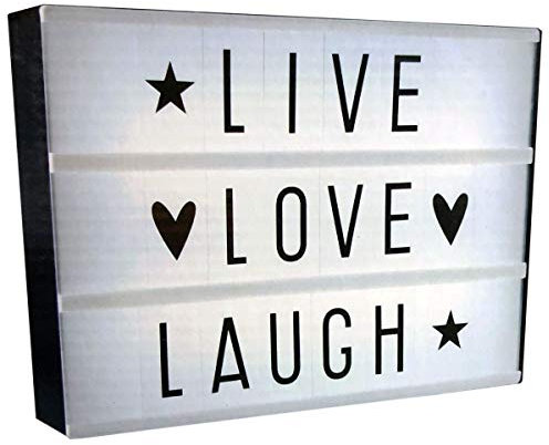 LED Leuchtkasten inkl.Buchstaben/Symbole Batteriebetrieb Deko Lampe Lightbox