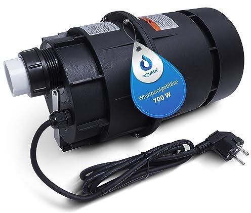 AQUADE Whirlpoolluftgebläse Leise Pneumatisch 700W - Whirlpoolgebläse Badewanne - Gebläse Whirlpool-Badewannen - Luftgebläse Außenwhirlpool/Garten/Outdoor Whirlpool Gebläse: 700 W 230V