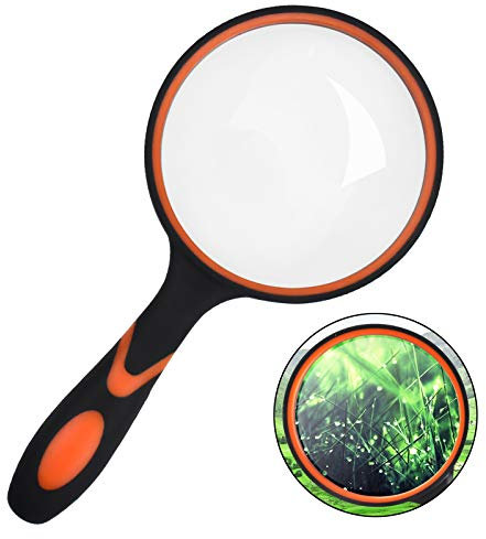 Skyzone Loupe 10X 100mm/4inch Portable avec Poignée Antidérapante pour Lecture, Inspection et Observation d’Insectes