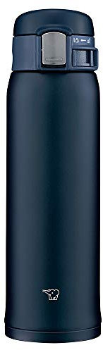 Zojirushi ZOJIRUSHI) Bouteille d'eau en acier inoxydable avec ouverture par simple pression Bleu marine 480 ml SM-SF48-AD