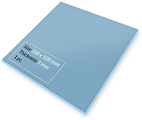 ARCTIC TP-3 Wärmeleitpad: Premium Performance Thermal Pad, 100x100x1,0 mm (stapelbar bis 2,0 mm ohne Leistungsverlust), 1 Stück - Hohe Leistung, sehr weich, Gap-Filler, Überbrückung von Unebenheiten