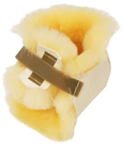 Sheepskin Ranch Sofsheep Medical Sheepskin Heel Protector, Pressure Relief for Bed Sores, Ulcers, Sensitive Skin, Hospital Grade, Chrome Free, Washable, Hypoallergenic, Adjustable, Real Wool, Single
