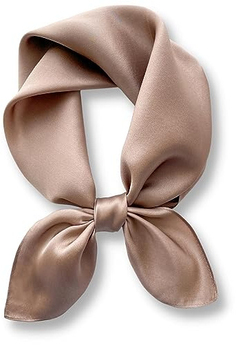 PoeticEHome Foulard in 100% Seta di Gelso Pura - Sciarpa Quadrata Donna a Tinta Unita per Collo e Testa con Confezione Regalo - 68x68 cm​