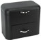 Farmhouse Bread Bin Iron Finish Iron Home Bread Bin for Countertop 30 x 18 x 26cm(Black)