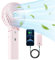 HandFan Handventilator mit 5200 mAh, wiederaufladbar, 20 Stunden Laufzeit, Handventilator, 3 Geschwindigkeiten, starker Luftstrom, persönlicher 180° faltbarer tragbarer Ventilator für Reisen/Sommer