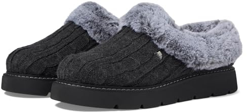 Skechers Chaussons Pantoufles Keepsakes Lite-Warm Greetings pour femme, charbon, 38 EU