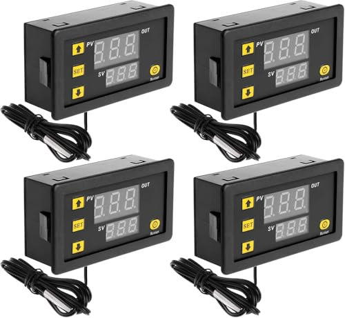 4 Pcs Digitaler Temperaturregler, W3230 Lcd Digital Thermostat, Digital Lcd Display Temperaturregle, Digitaler Thermostat Temperaturschalter, Digitaler Temperaturregle Dc 12v 120w Thermostatschalter
