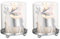 Romadedi Hirsch Windlicht Weihnachten Silber: 2er Set Rentier Geweih Kerzenhalter Kerzenständer Windlichter Teelichthalter für Weihnachtsdeko Tischdeko Fenster Geschenke Vintage Wohnzimmer Tisch