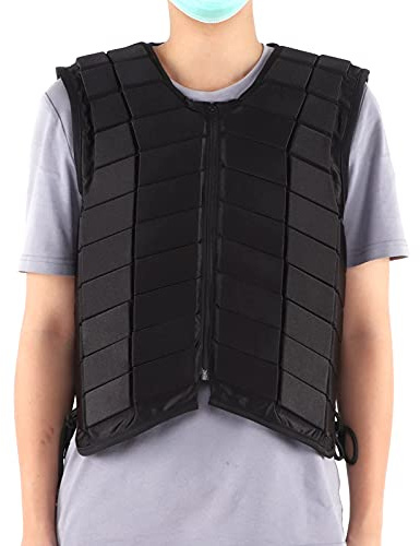 Luqeeg Gilet Equestre per Cavalli, Gilet con Cerniera Gilet Equestre di Protezione per Equitazione Adulti Gilet di Sicurezza per L'equitazione per L'allenamento e la Competizione (M)