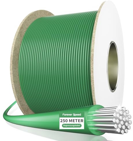 Forever Speed Câble de délimitation universel 2,7 mm 250 m pour robot tondeuse, robot à gazon, cuivre étamé de qualité supérieure gainé d'aluminium