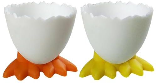 Coquetier Oeuf - 2 Pièces Porte Œufs Pour Comptoir - Plateau À Œufs En Pieds De Poulet - Support À Œufs Créatif Et Amusant - Coquetier Aux Pattes De Poulet - Porte-Coquetier Pour Cuisine, Pâques
