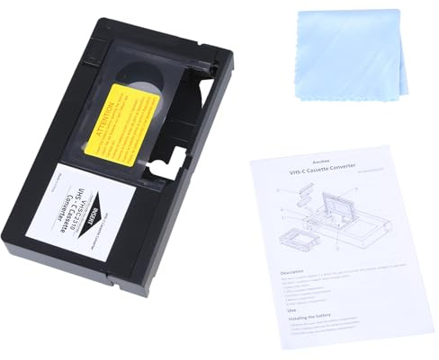 budebuse Adattatore a cassetta per videocamera, adattatore per cassette a nastro, formato video, compatibilità conversione compatibile