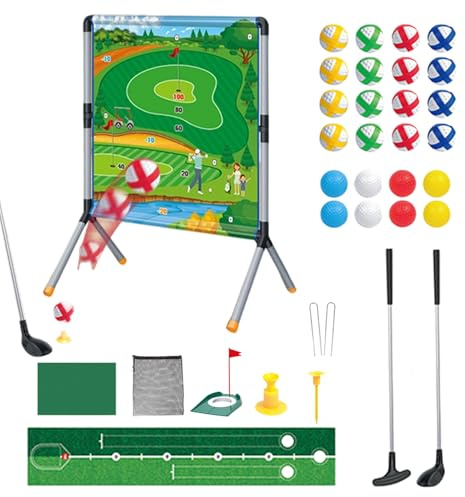 kinrguiyuez inomhus flisspel – barngolfset, bärbart förälder-barn interaktivt träningshjälp, flisspel designat för pappor och tonårsgolfare för män kvinnor flickor ungdomar tonåringar