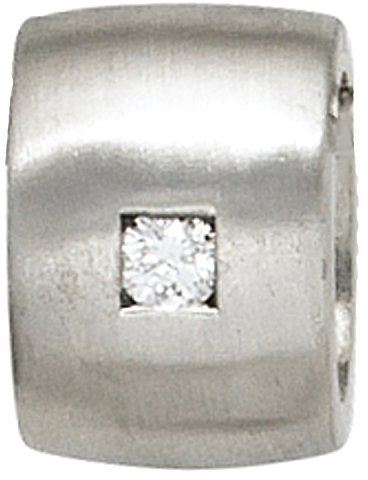 Jobo Damen-Anhänger aus 925 Sterling Silber matt mit Diamant