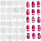 24 Feuilles Nail Art Autocollant, Outil de manucure Nail Art pochoirs français Astuce Guides Autocollants Forme Fringe Guides Vinyle