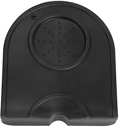 Coffee Tamp Mat,Multi-Function Silicone Anti-Skid Pad, Corner Tamping Pad,Wear Resistance Safe Mat,for Bar or Operating Table,Semi-Automatic Coffee Machine (S-Black)