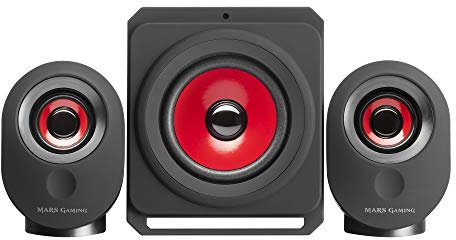 Mars Gaming MS1, Altoparlanti da Gioco 10W, sSubwoofer, 3.5mm Jack e USB, 6 Driver Audio