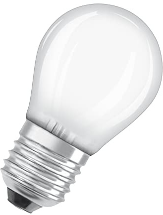 OSRAM Filament LED-lampa med E27-sockel, varmvit (2700 K), droppform, 4 W, ersättning för 40 W glödlampa, matt, LED Retrofit Classic P