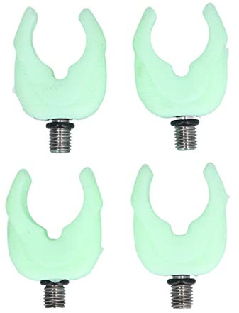 Alomejor 4 Stücke Karpfen Angelrutenauflage Silica Gel Rod Butt Rest Grips Rutenauflagen Angelrutenhalter Angelrute Butt Rest mit M3/8 Gewinde(Leuchtendes Grün)