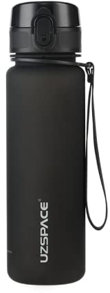 OM SUPPLIES Water Bottle Fruit Infuser Sports Water Bottle 500ml, BPA Free Tritan Non-Toxic Plastic, Leakproof (Classic Black)