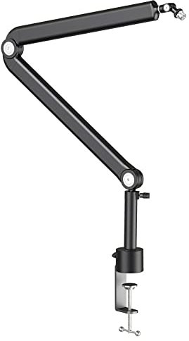 YOUSHARES Mic Arm for HyperX QuadCast Mic - Premium Microphone Boom Arm Stand with Extension Tube, Compatible with Blue Yeti Microphones, Most Mic