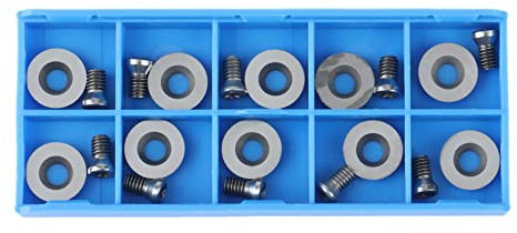Wanjorlay Ci3 Rotondo 12 X 2,5 Mm Carburo Inserti Coltelli di Ricambio Fit per Fai Da Te Girare il Legno Finisher Strumento 10 Pezzi SeRies