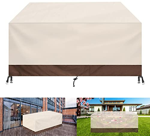 FSMYYXGS Funda para Muebles de JardíN Rectangular 420D Oxford,Impermeable Cubiertas Mesa Externo,Funda Protectora para Mesa de Comedor,para Mesa Silla Muebles,Sofa