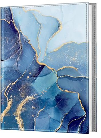 Fintie Photo Album for 8x10 Photos - 52 Pockets Premium Vegan Leather Cover Pictures Albums Book, Art Portfolio Collection for Family/Wedding/Anniversary Artwork, Ocean Marble
