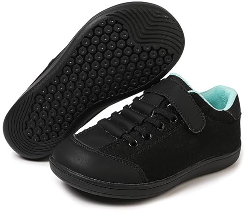 ZEPYFXIT Chaussures Enfant Garçon Fille Barefoot Shoes Kids Basket Scratch Minimalistes Respirant Large Pieds Nus Légères Antidérapant(Noir,30 EU)