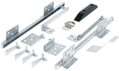 cyclingcolors Ferrure à rabattre, pour plateaux inserts rallonge de tables à châssis avec caisse de châssis fermée pour épaisseur de plaque : 16-32 mm meuble porte