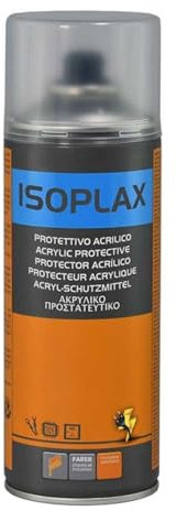 FAREN ISOPLAX, Spray Protettivo Acrilico, Rivestimento Isolante Trasparente, Rapida Essiccazione, Protezione Multi-Superficie, 400ml