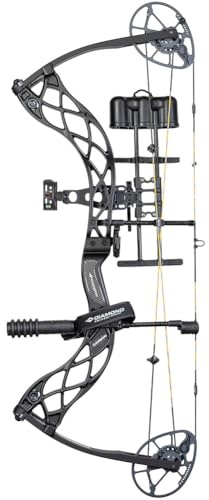 DIAMOND ARCHERY Deploy SB Fully Adjustable Equipped Durable Compound Bow with R.A.K. Package - RH, 60 Lbs, Black