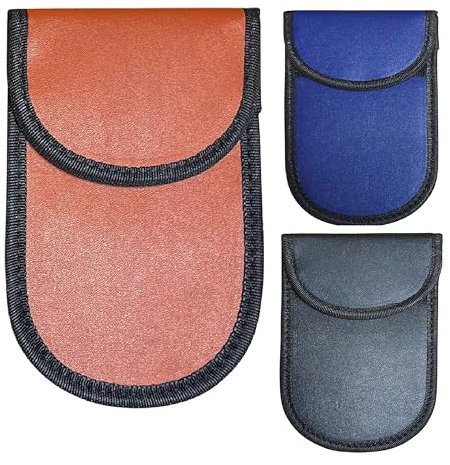 New Horrizon 3-Pack Faraday Pouch For Car keys, Car key Signal Blocker pouch, [LifetimeSupport] RFID Car Key Pouch, Keyless Car Key Signal Blocker Pouch, Anti-Theft Remote Entry-Car Pouch