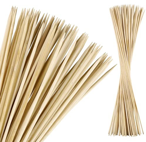 satis Stockbrot Spieße 100 Stück aus Bambus Holz I Lagerfeuer Stöcke und Marshmallow Stäbe für Kinder I Extra lang 90 cm Holzstab perfekt für Feuerschale