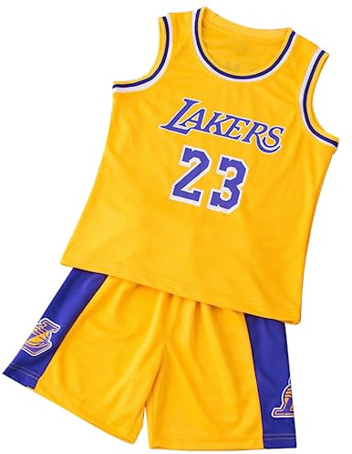 Maillot de Basket Enfant-Tenue Basket Garcon,2 Pièces-Ensemble Baskets Enfants Gilet et Tenue Basketball Enfant Court pour,Maillot Baskets Enfants Le Cadeau pour Les Garçons de 4-14 Ans