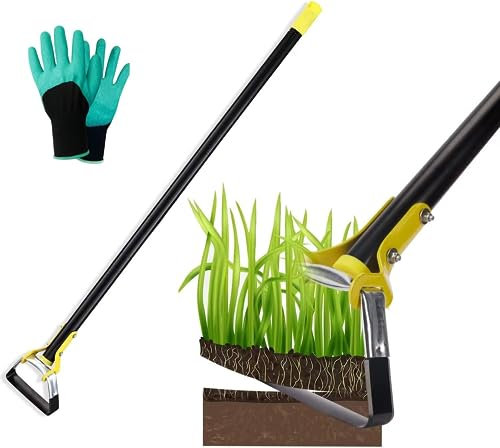 Garden Hoe Hoe Garden Tool 60in Stirrup Hoes for Planting Vegetables Farm, Stainless Steel Handheld Hula Hoes -Stirrup Hoe with Adjustable Action Hoe for Weeding/Loosening Soil…