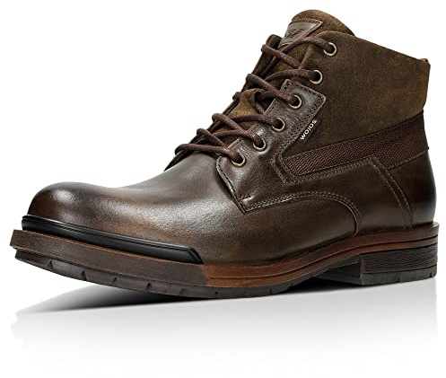 WOJAS – Herr arbetarboots I slätt läder och klyvningsvelour I varmt foder I Urban och avslappnad stil I praktisk och bekväm I för vintern I 24033-72 – brun