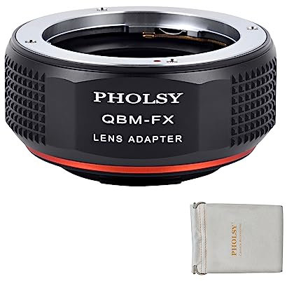 PHOLSY QBM to FX Lens Mount Adapter Compatible with Rollei SL35 (QBM) Lens to Fujifilm X Mount Camera Body Compatible with Fujifilm X-H2S, X-Pro3, X-T5, X-T4, X-S20, X-S10, X-T30II, X-E4 etc.