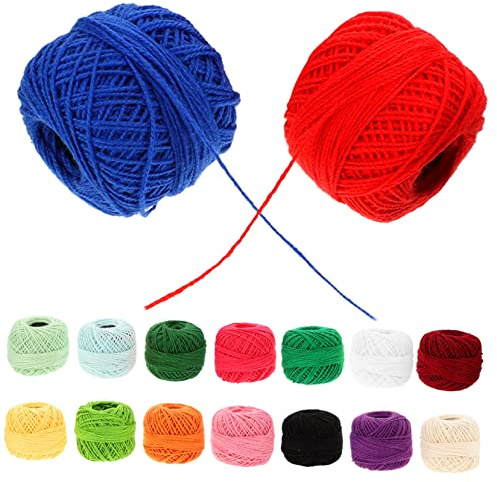 Lurrose Filo Da Ricamo Filo Da Cucito 16 Rotoli Cotone Per Ricamo Punto Croce Kit Fai Da Te Per Cucito a Mano Rocchetti Di Multicolore Per Cucire E Decorazioni Casa