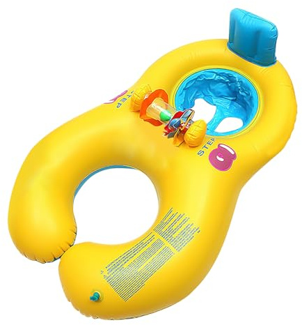Baby Swimming Float Parent-Child Inflatable Pool Float Toy Mom Dad Baby Swimming Ring Floater Infants Toddlers Floaties Ride-ons Pool Beach Water Floats Party Supplies