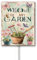 Geroclonup Welcome To My Garden Cartello con paletto, decorazione artistica da cortile, decorazione artistica per interni ed esterni, in alluminio, per cortile, sentiero, patio, cortile