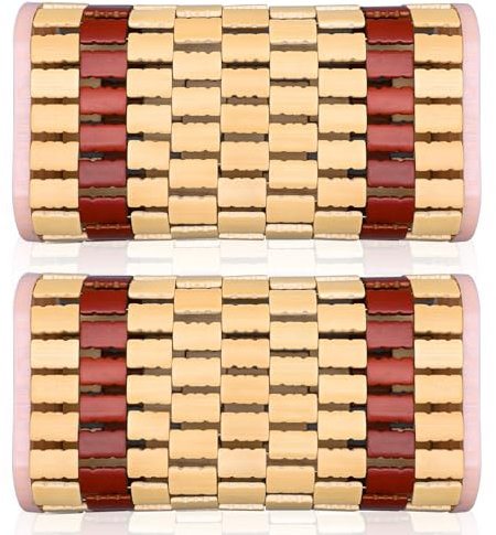 2-pack bambu bastu nackstöd kudde naturligt trä bastu ryggstöd bastu nackstöd för huvudstöd coolt rum spa gym bastu tillbehör ångrum ihålig kudde för hushåll avslappnande vila kropp