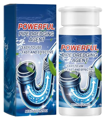 Polvere Detergente Per Tubi,Schiuma per Drenaggio,Detergente per Scarico Lavandino,Polvere Detergente Per Scarico,Polvere per Tubi,Detergente Multiuso per Lavello da Cucina e WC 150G