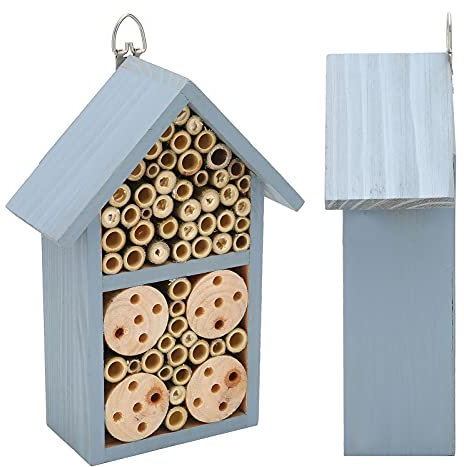 Trähus - Bee Hotel och Shelter for Garden - Ing Hotell med Lager för Bin - Shelter for Flugor