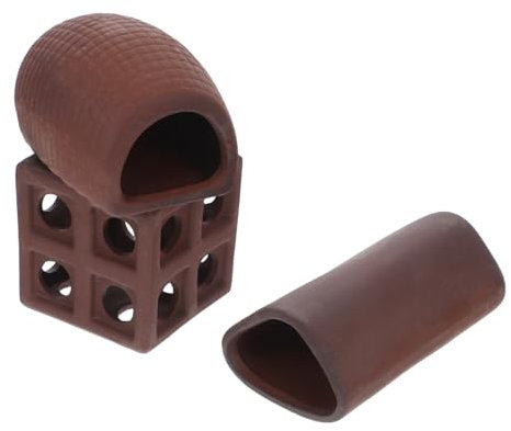 CLISPEED 3 Pezzi Decorazione per Nascondigli per Gamberetti per Design Intricato e Materiale per Allevamento e Decorazione