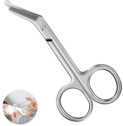 Verbandschere Mit Gravur, Verbandsschere Pflege, Medizinische Schere, Stoma Schere, Schwesternschere, für ärzte Oder Krankenschwestern(Silber 11cm)