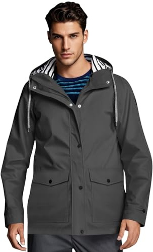 TOFOTL Giacca Antipioggia Running Caccia Bluse della Eventi Sbuffo Termica Taglie Abbigliamento Giacca Uomo Casual Poncho Ragazzo 14 Anni Copri der Completo Impermeabile Uomo 5Grigio XL