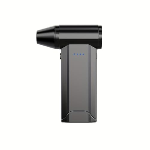 Gettimore Souffleur de poussière électrique avec vitesse du vent 52m/s, 4 vitesses de vent, ventilateur turbo 30 000 tr/min, charge rapide, batterie 2000-4000 mAh, pour nettoyage d'ordinateur, voiture