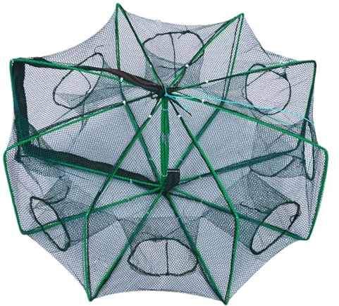 Fiskfälla – kräftfälla | gjutna nätbur | fiskenät | fiskfällor | fiskeburar verktyg | bärbar hopfällbar fiskfälla nätbur för kajak, sötvatten, saltvatten, räka, krabbning