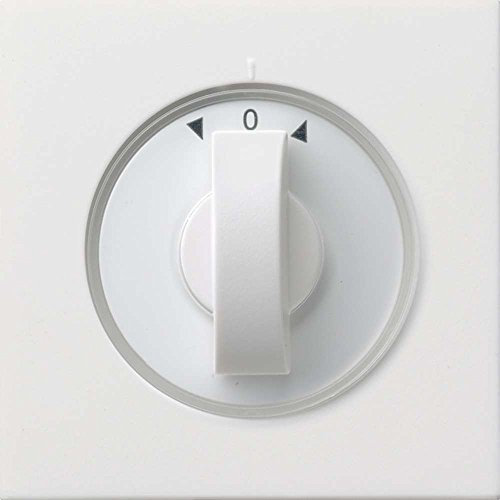 Gira 0666112 Abdeckung Knebel Zeit und Jalousie Flächenschalter, reinweiß